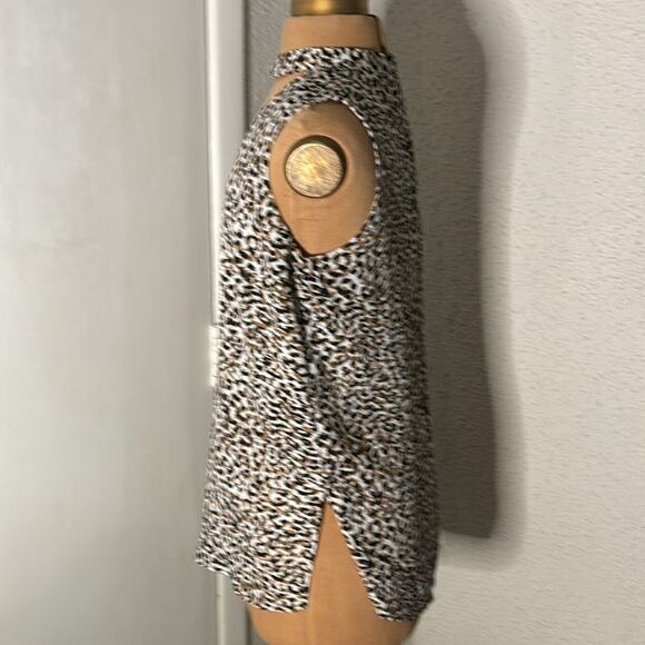 Zac & Rachel V-Neck Animal Print Sleeveless Blouse S Mobwife Dopamine Corporate - Picture 3 of 14